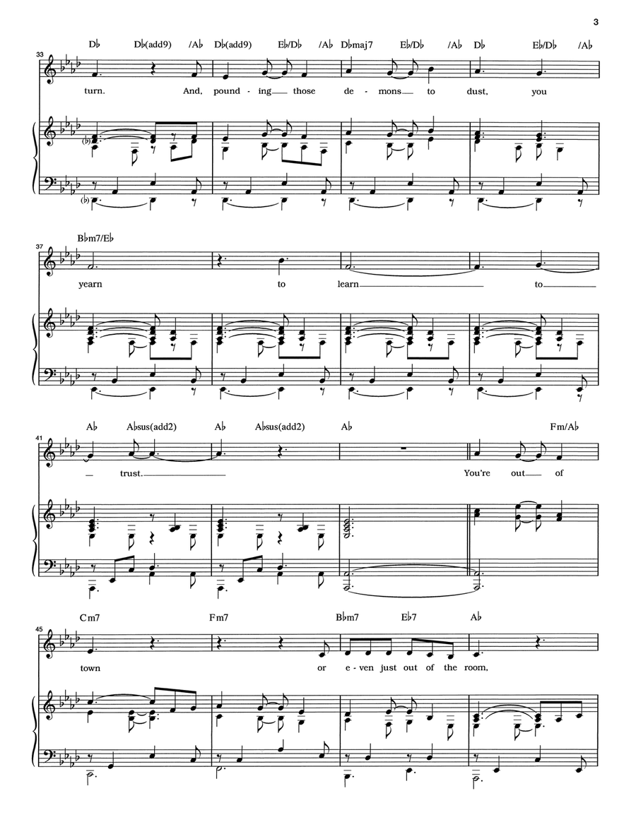 When You're Here Piano, Vocal scores gallery preview page 3