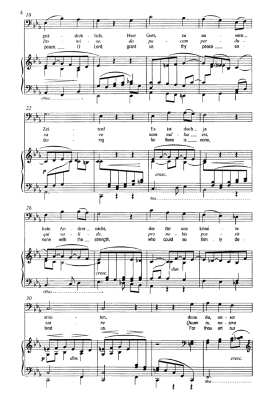 Verleih' uns Frieden (Grant Unto Us Thy Peace, O Lord) 4-Part scores gallery preview page 3