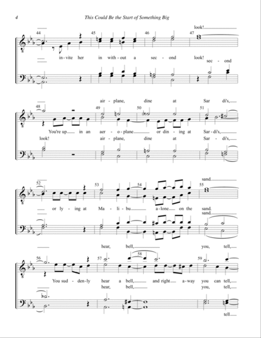 This Could Be The Start Of Something Big TTBB scores gallery preview page 4