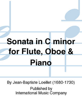 Book cover for Sonata In C Minor For Flute, Oboe & Piano