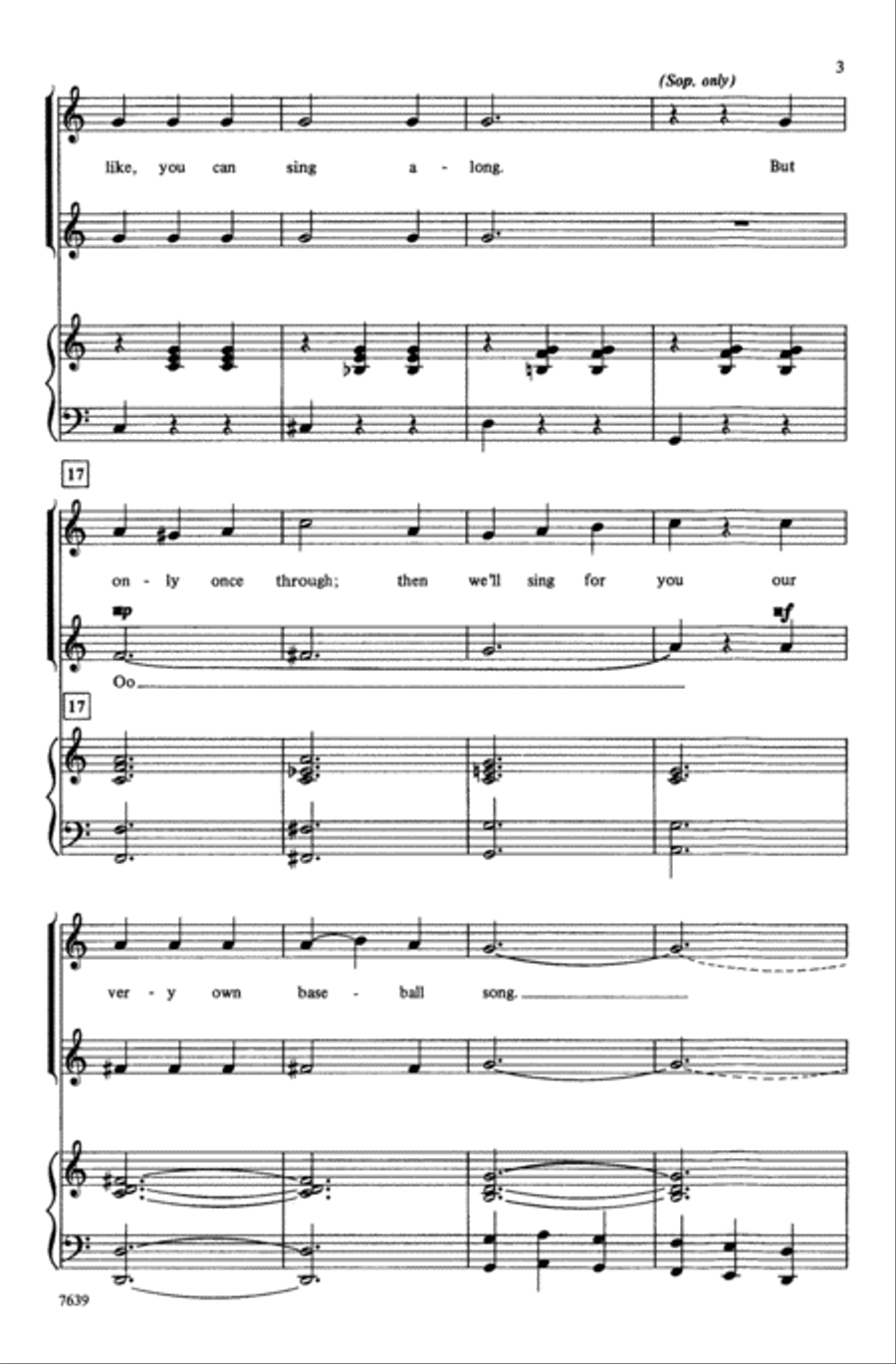 Take Me Out to the Ball Game Choir scores gallery preview page 2