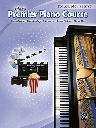 Book cover for Premier Piano Course Pop and Movie Hits, Book 3