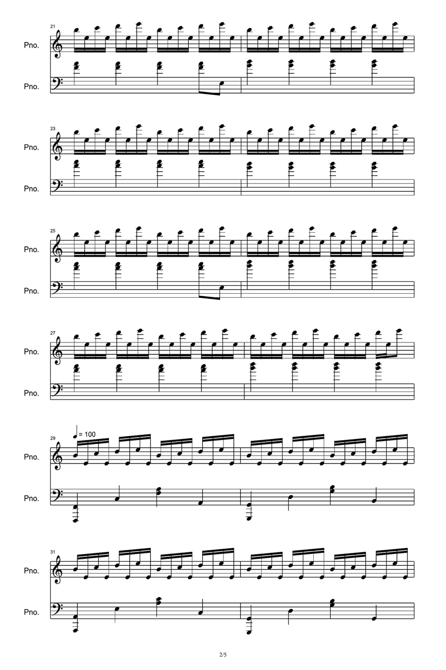 Mountains Piano Solo scores gallery preview page 2