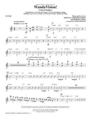 Book cover for WandaVision! (Choral Medley) (arr. Mark Brymer) - Guitar