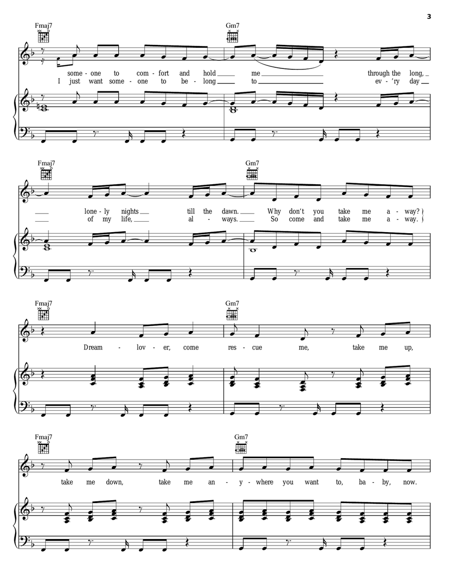 Dreamlover Dreamlover Piano, Vocal, Guitar scores gallery preview page 3