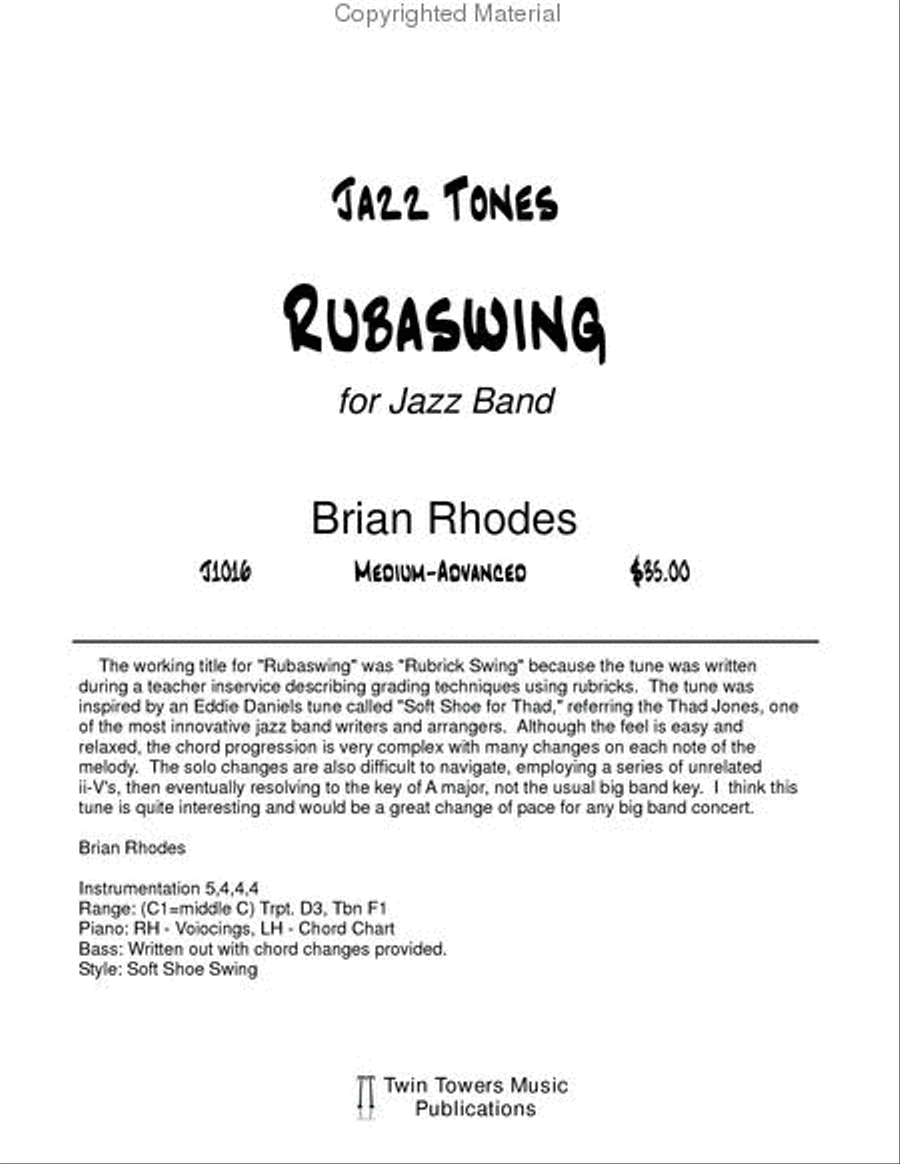 Rubaswing Jazz Ensemble scores gallery preview page 2