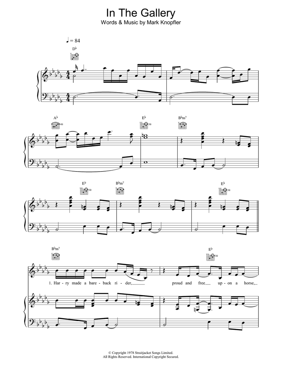 In The Gallery In The Gallery Piano, Vocal, Guitar scores gallery preview page 1