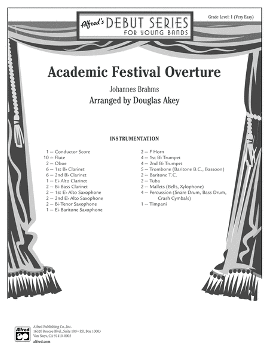 Academic Festival Overture: Score Concert Band scores gallery preview page 1