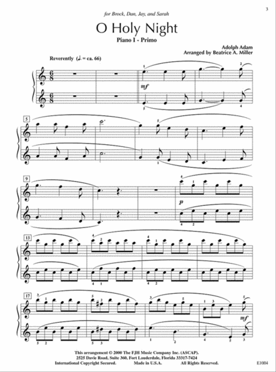 O Holy Night Piano Solo scores gallery preview page 4