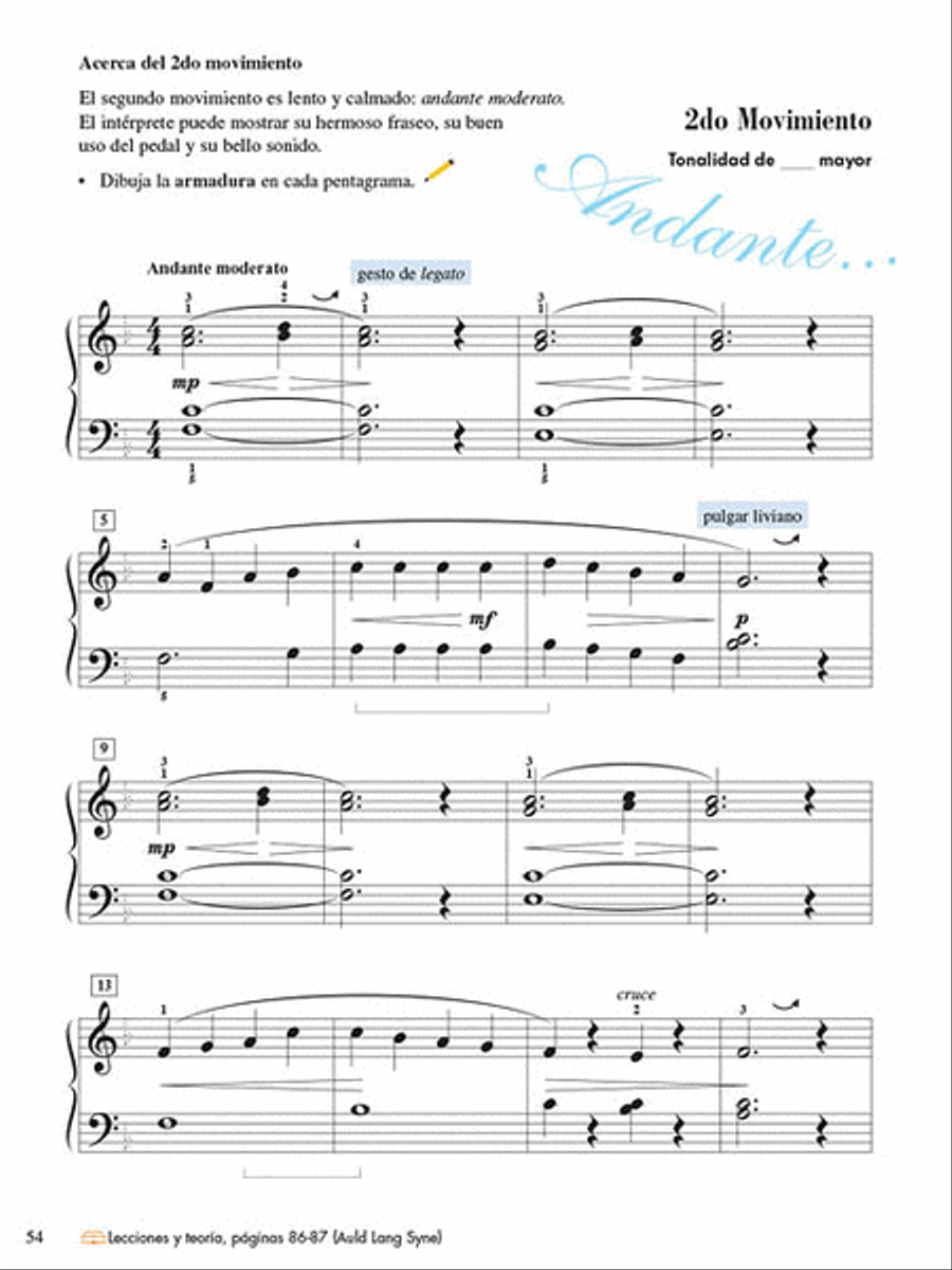 Technica e interpretacion, Nivel 4 Piano Method scores gallery preview page 8