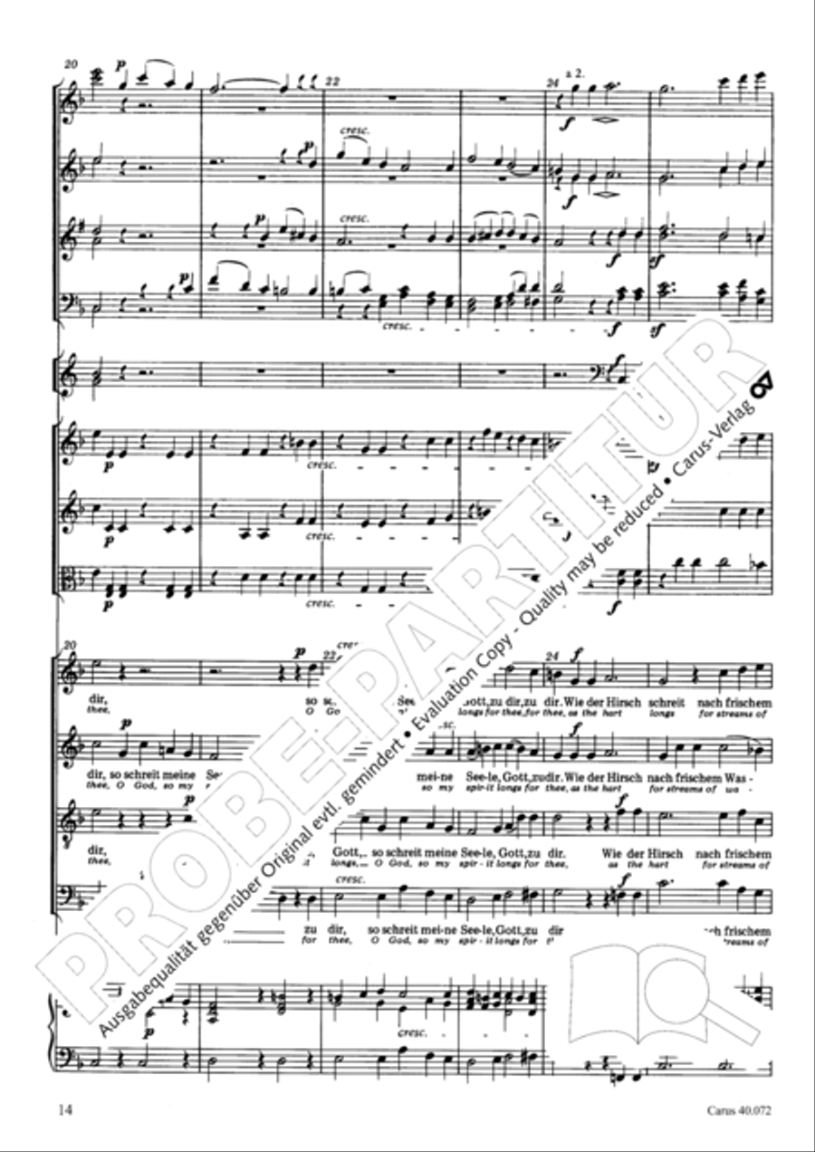 Psalm 42 Psalm 42 4-Part scores gallery preview page 14