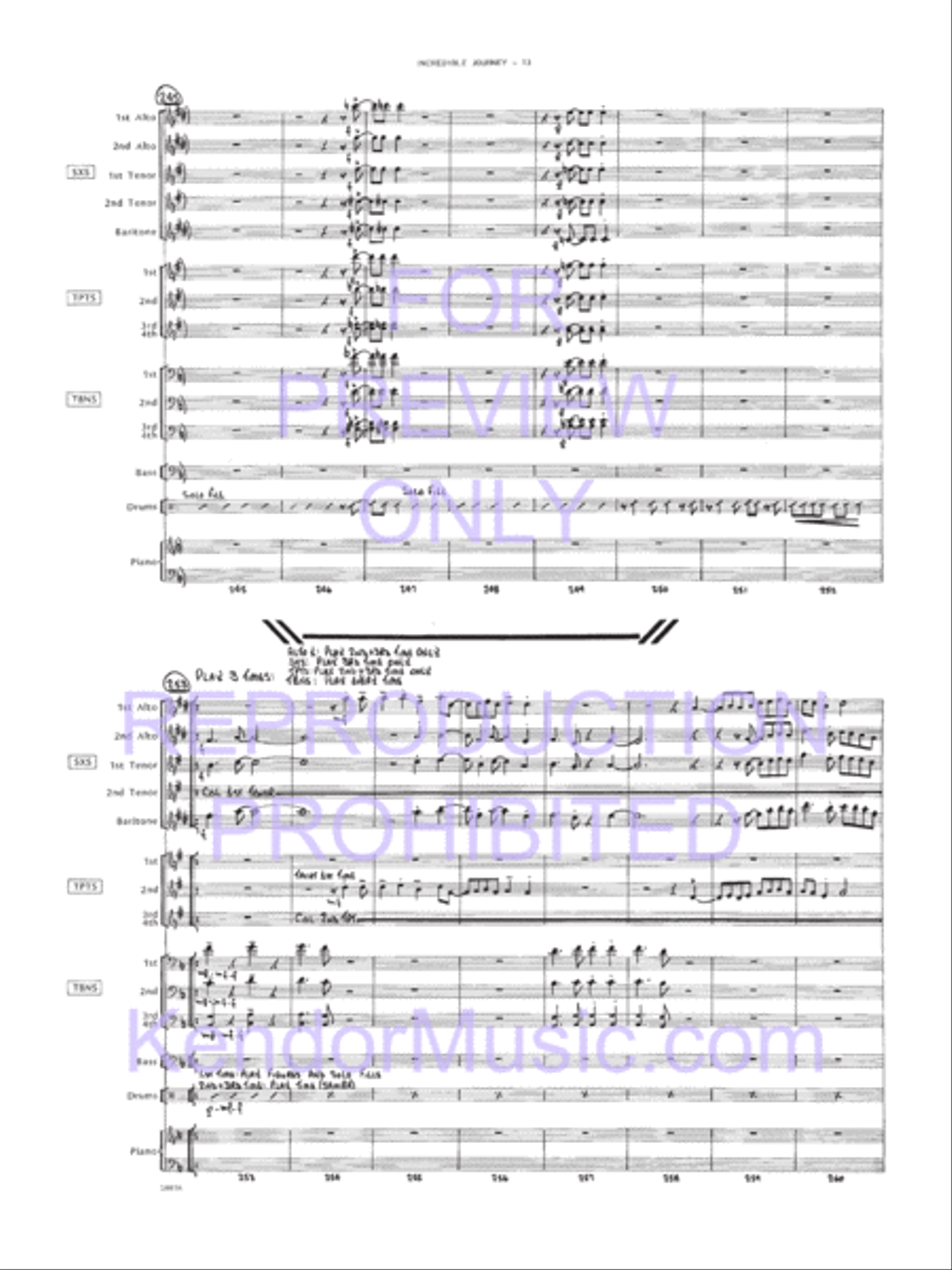 Incredible Journey Incredible Journey Jazz Ensemble scores gallery preview page 14