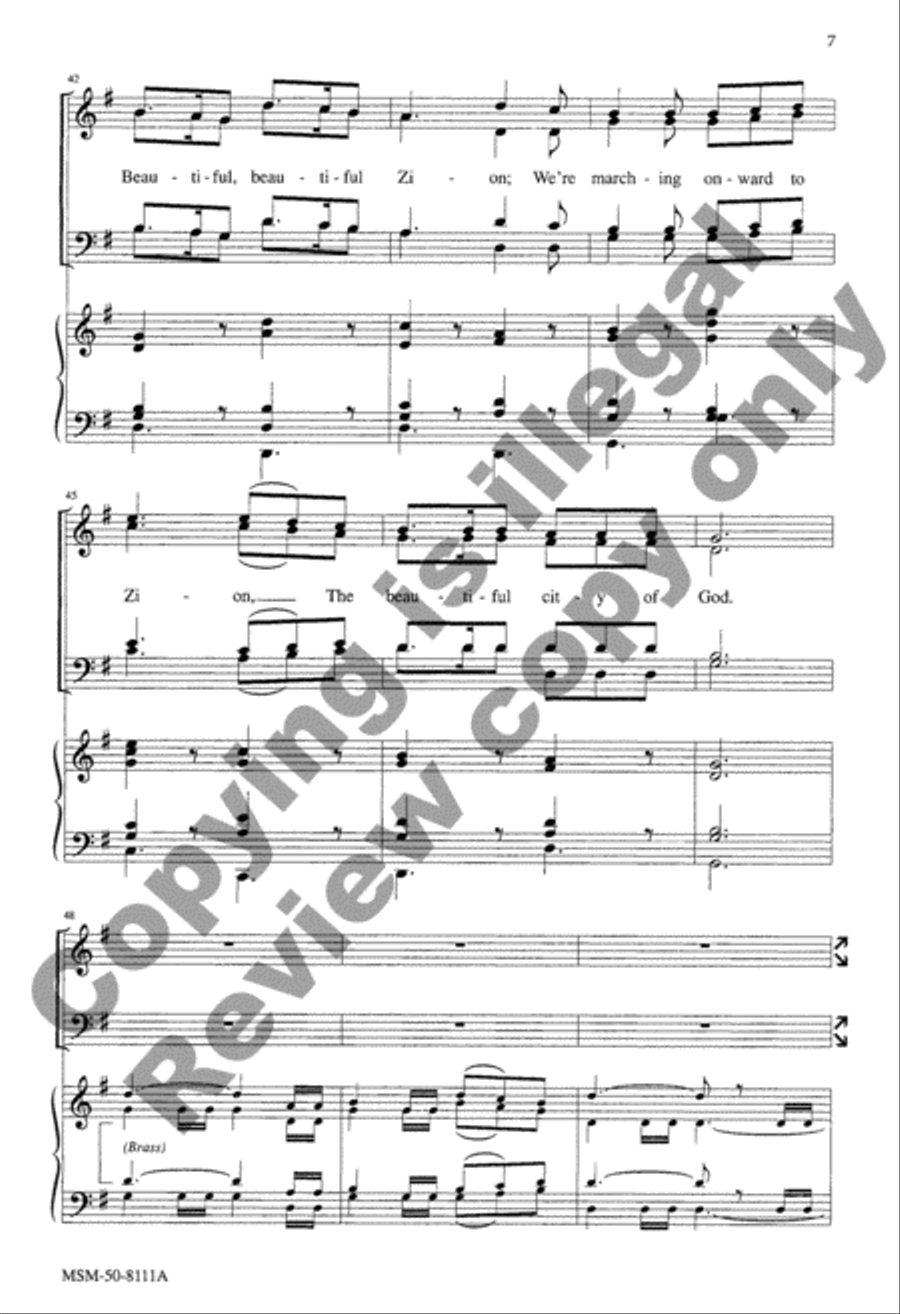 Marching to Zion 4-Part scores gallery preview page 22
