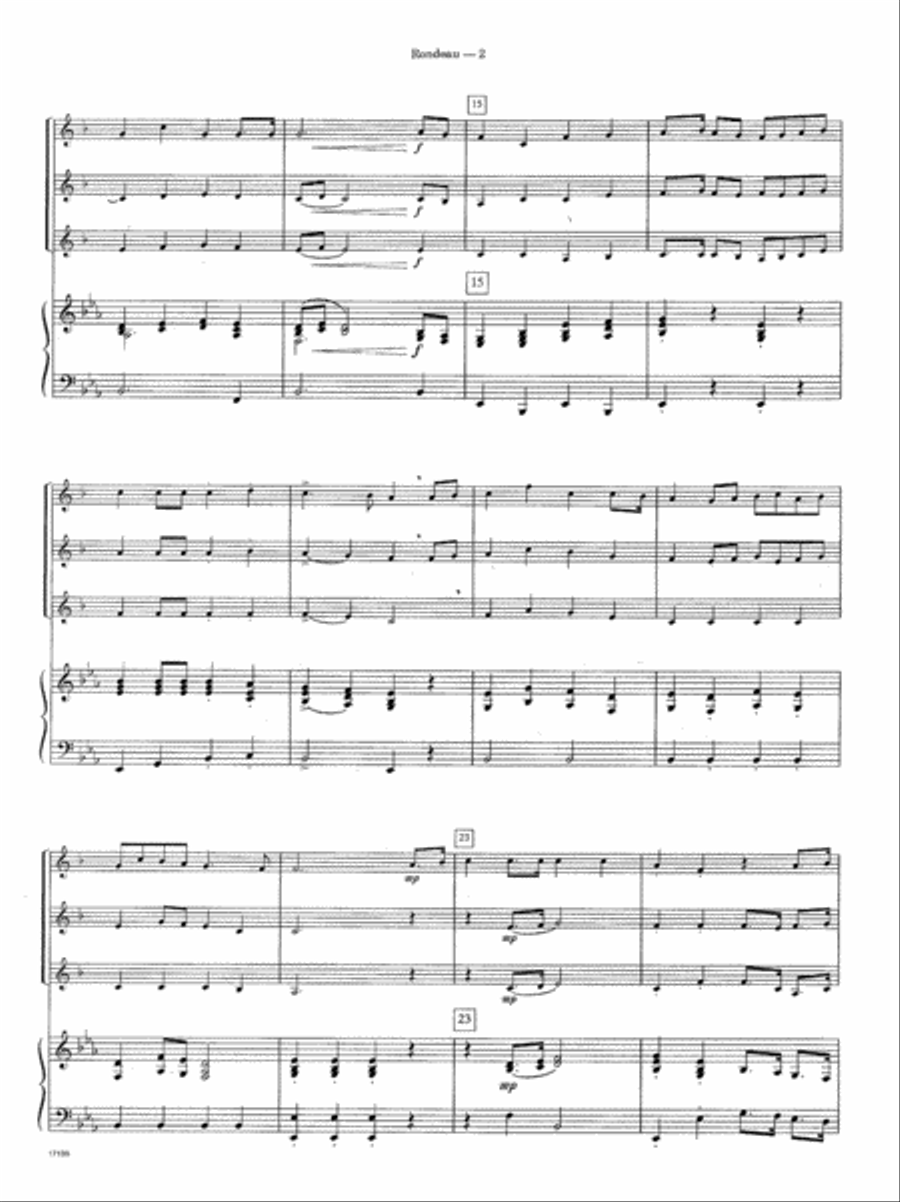 Rondeau (Theme From Masterpiece Theatre) Trumpet Trio scores gallery preview page 3