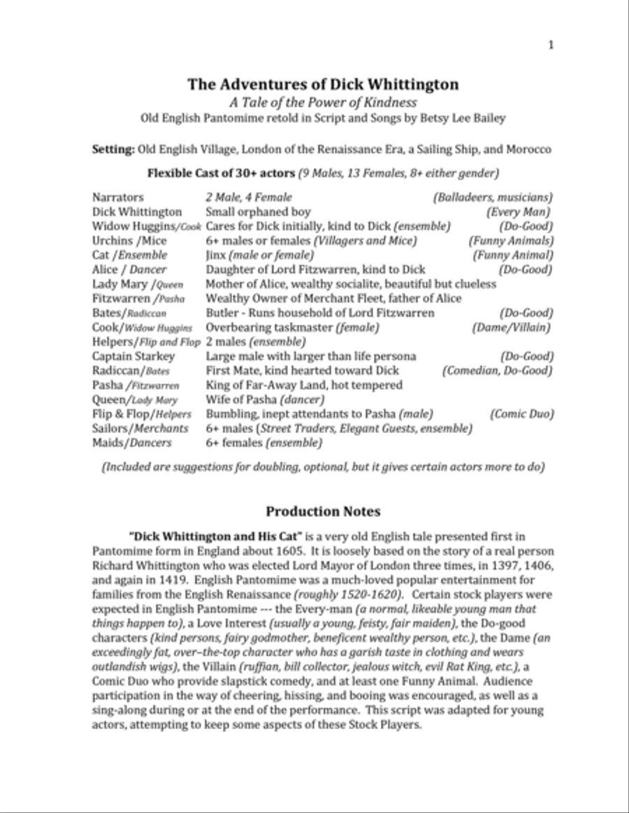 The Adventures of Dick Whittington - Director's Script Large Ensemble scores gallery preview page 2