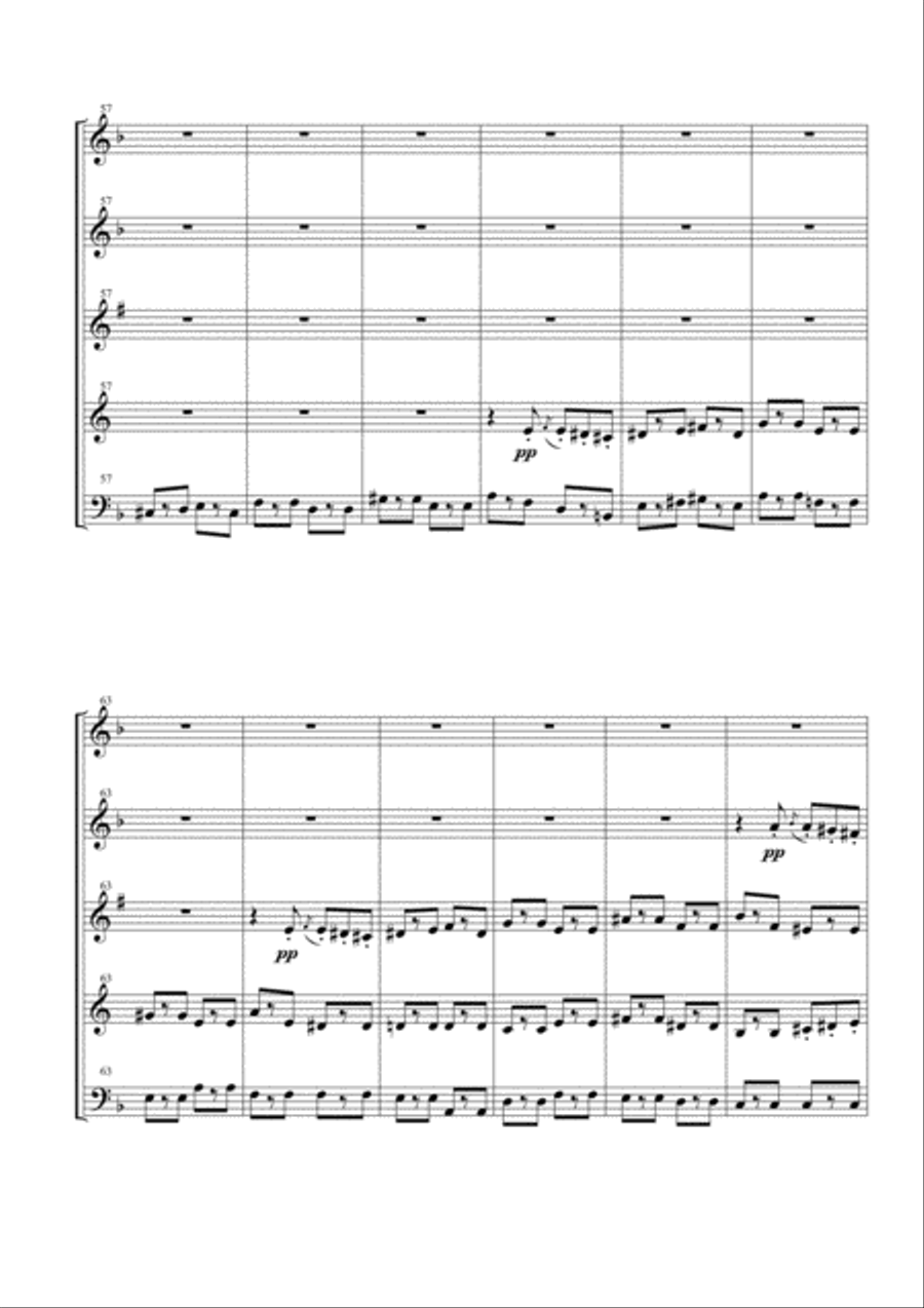 Funeral March of a Marionette for Woodwind Quintet Woodwind Quintet scores gallery preview page 6