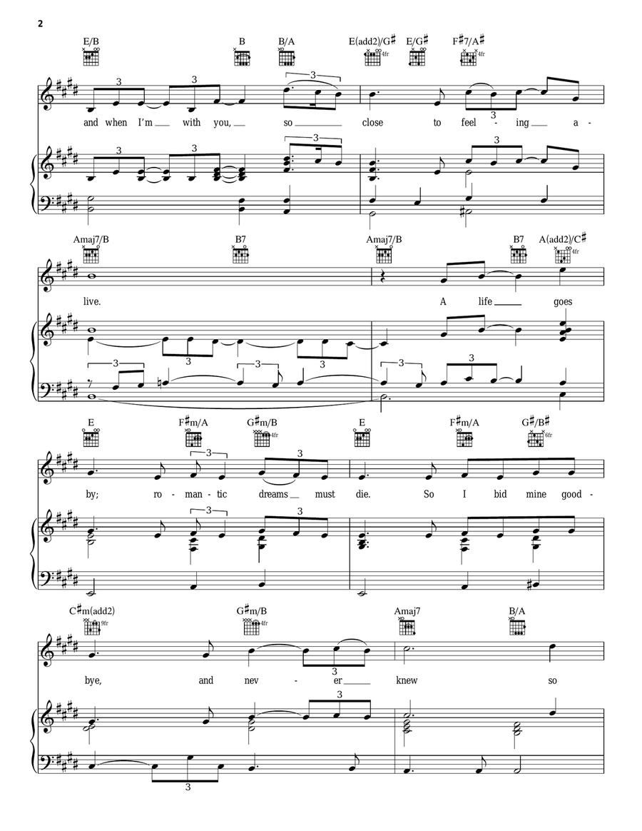 So Close (from Enchanted) Piano, Vocal, Guitar scores gallery preview page 2