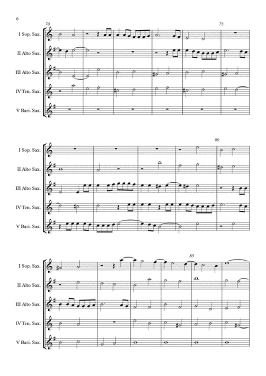 Madrigal Ahi dolente partita (Claudio Monteverdi) Saxophone Quintet arr. Adrian Wagner image number null