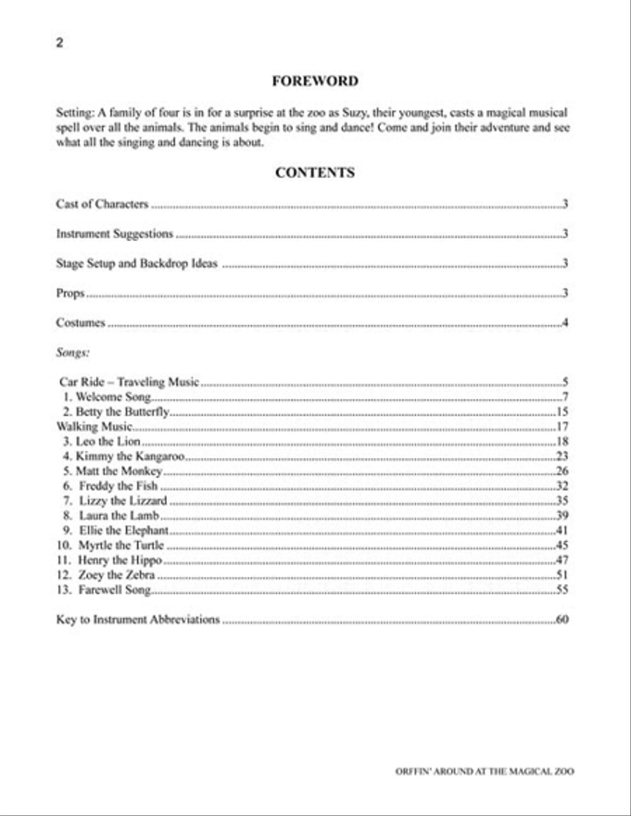 Orffin' Around at the Magical Zoo Unison Choir scores gallery preview page 2