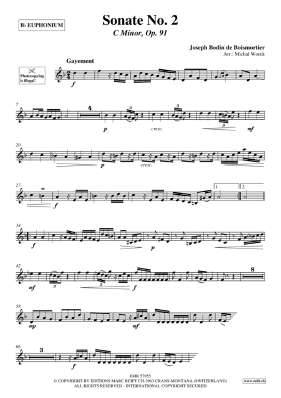 Sonate No. 2 Euphonium scores gallery preview page 3