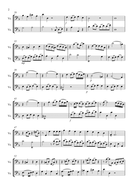 Presto from Sonata 7 by Teleman arranged for Cello Duet