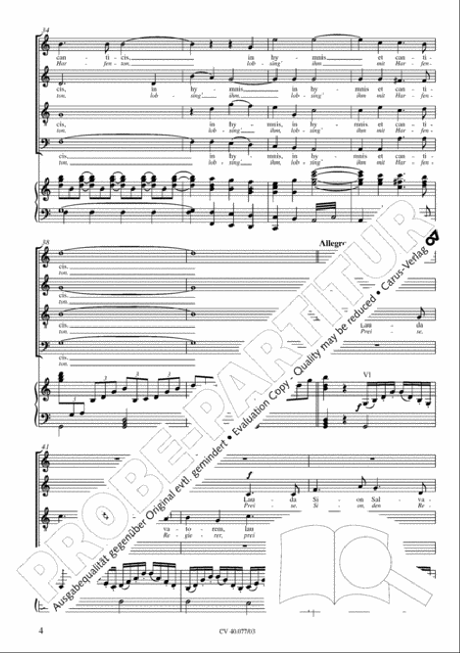 Lauda Sion Lauda Sion 4-Part scores gallery preview page 9