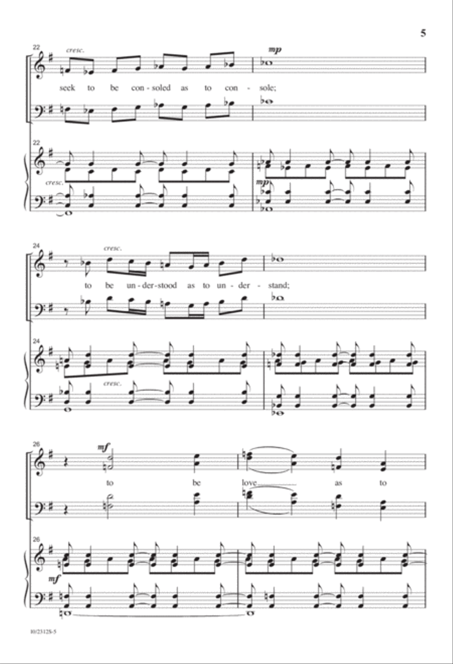 Lord, Make Me an Instrument of Your Peace 4-Part scores gallery preview page 5