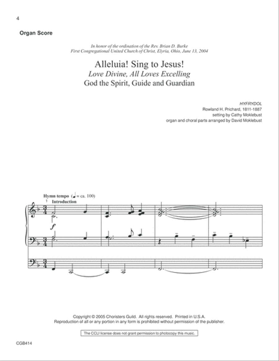 Alleluia! Sing to Jesus! - Organ Score 6-Octaves scores gallery preview page 4