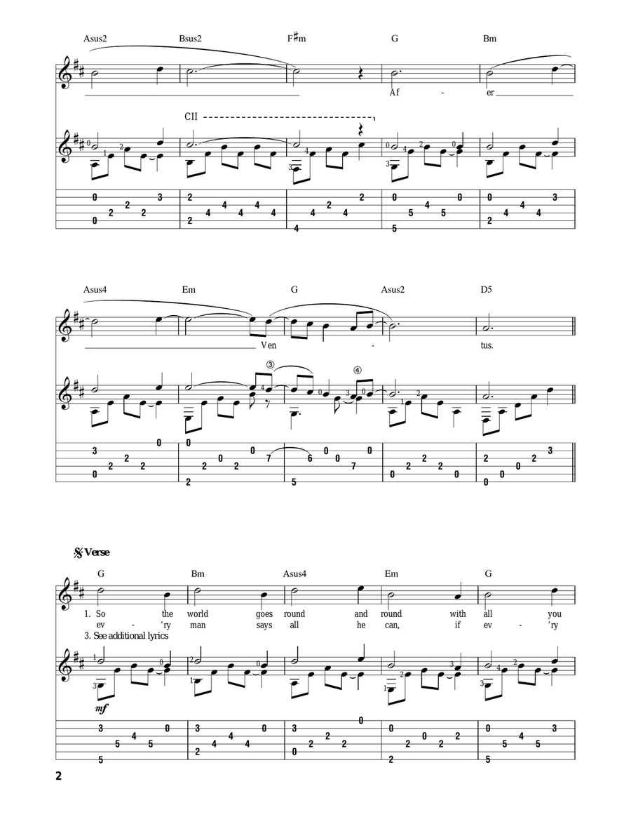 Caribbean Blue Acoustic Guitar scores gallery preview page 2