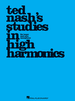 Book cover for Ted Nash's Studies in High Harmonics