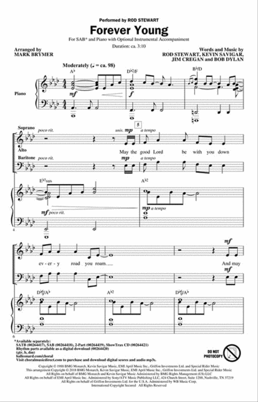 Forever Young 3-Part scores gallery preview page 2