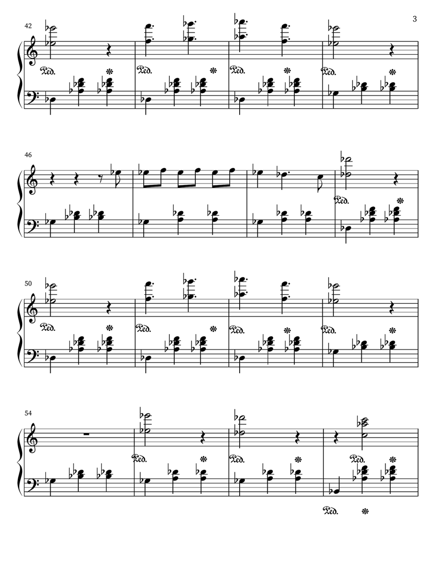 yashwlr - Rises the moon - Liana Flores (Piano cover) Piano Solo scores gallery preview page 3
