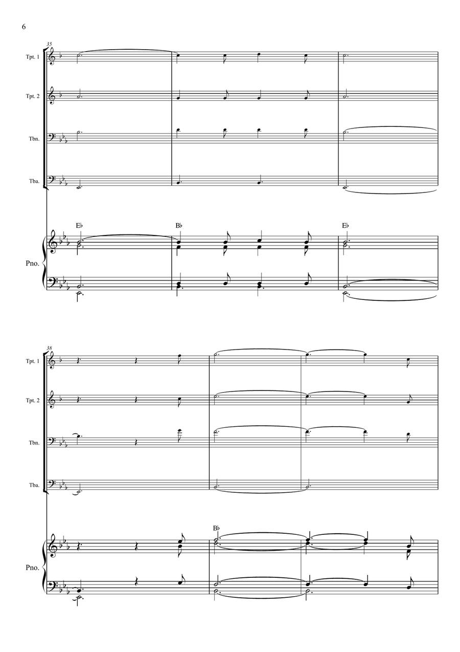 O Holy Night Brass Quartet scores gallery preview page 6