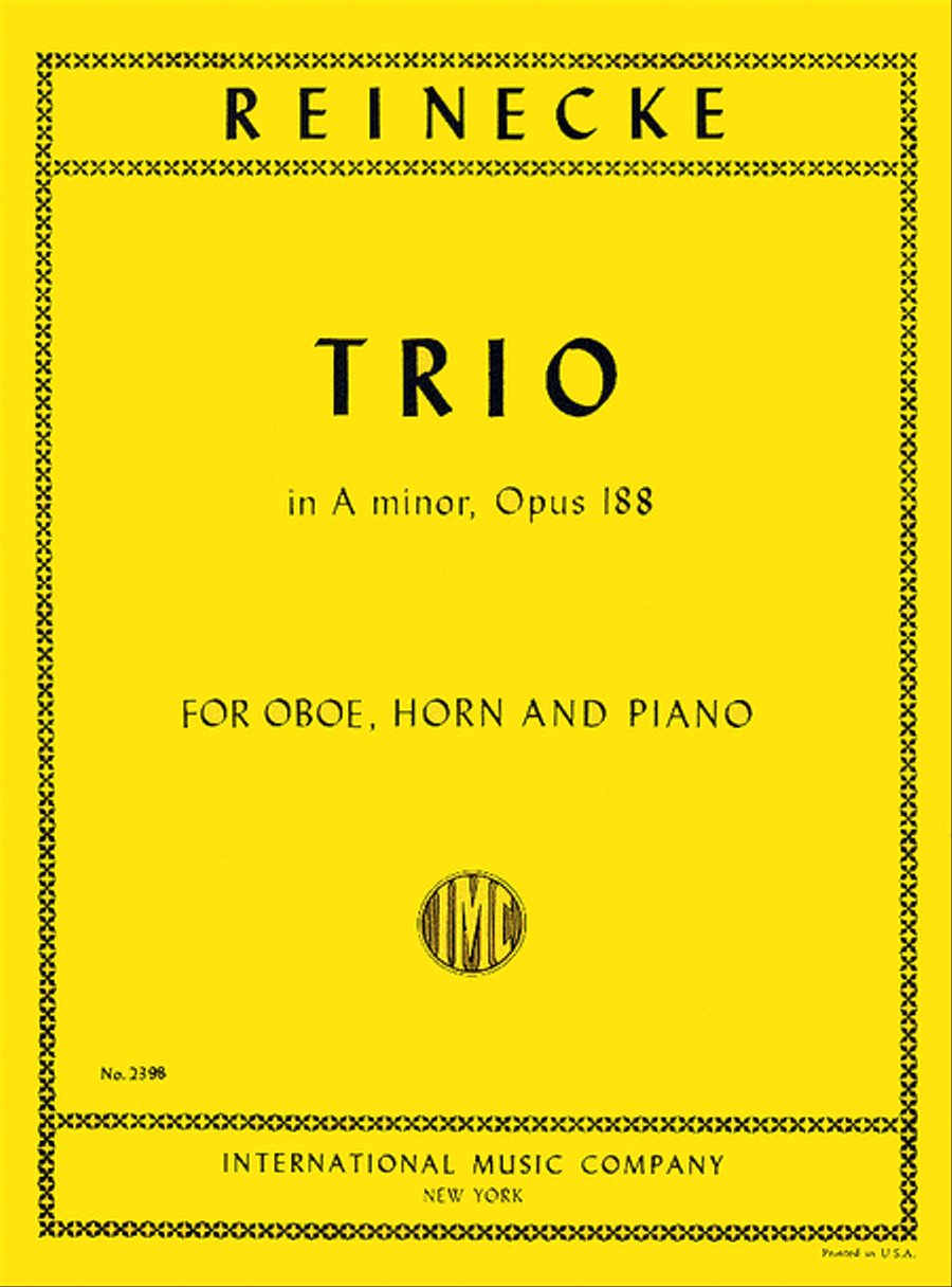 Trio in A minor, Op. 188 for Oboe, Horn & Piano Oboe scores gallery preview page 1