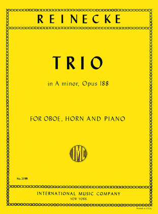 Book cover for Trio in A minor, Op. 188 for Oboe, Horn & Piano