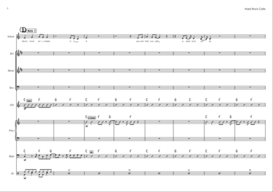 Hard Rock Cafe Jazz Ensemble scores gallery preview page 2