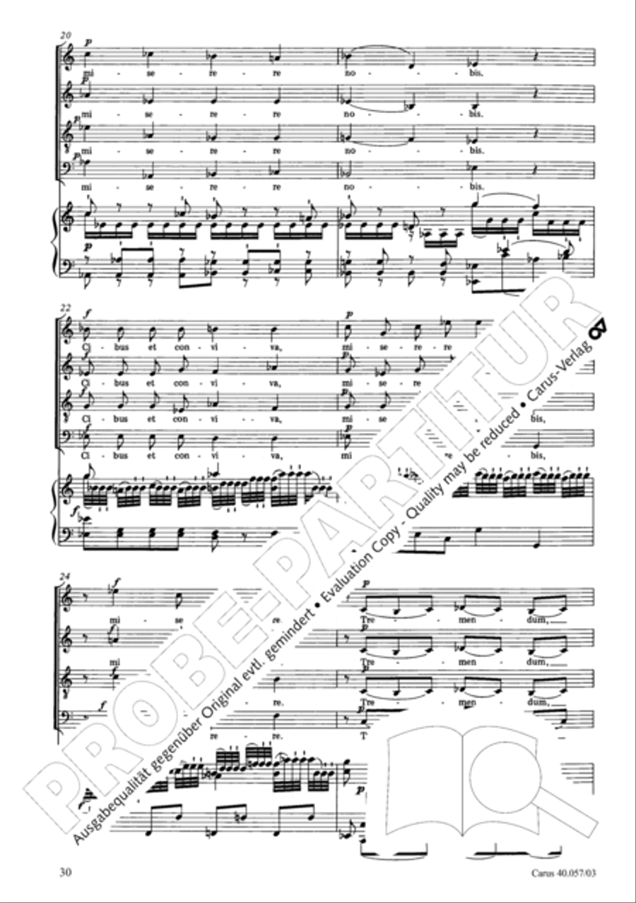 Litaniae de venerabili altaris Sacramento in Es 4-Part scores gallery preview page 31
