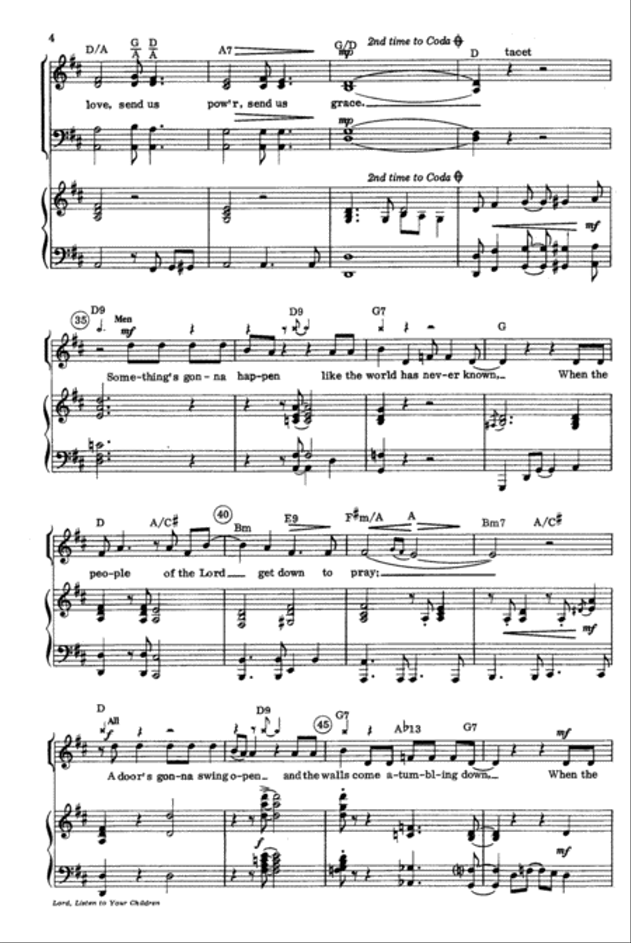 Lord, Listen to Your Children Lord, Listen to Your Children 4-Part scores gallery preview page 5