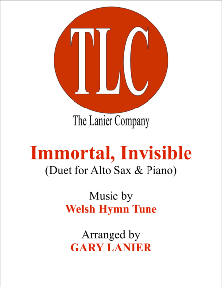 IMMORTAL, INVISIBLE (Duet – Alto Sax and Piano/Score and Parts) image number null
