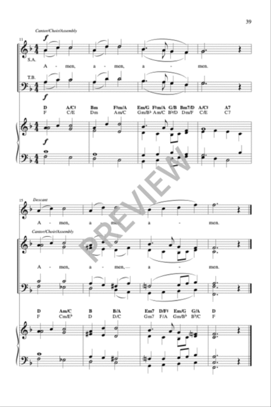 Sing Praise and Thanksgiving Mass-Full Score (revised) 4-Part scores gallery preview page 7