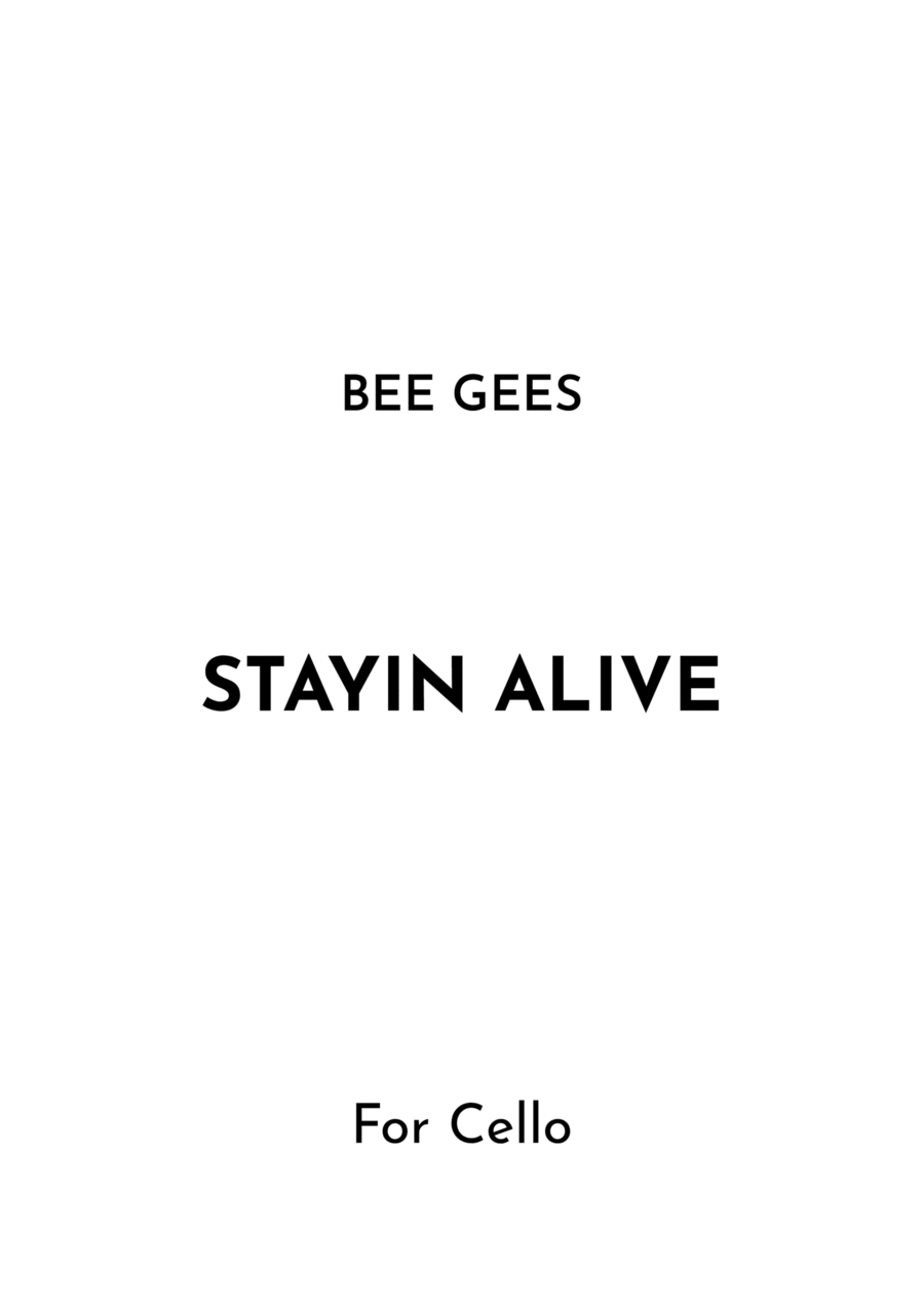 Stayin' Alive Stayin' Alive Cello Solo scores gallery preview page 1