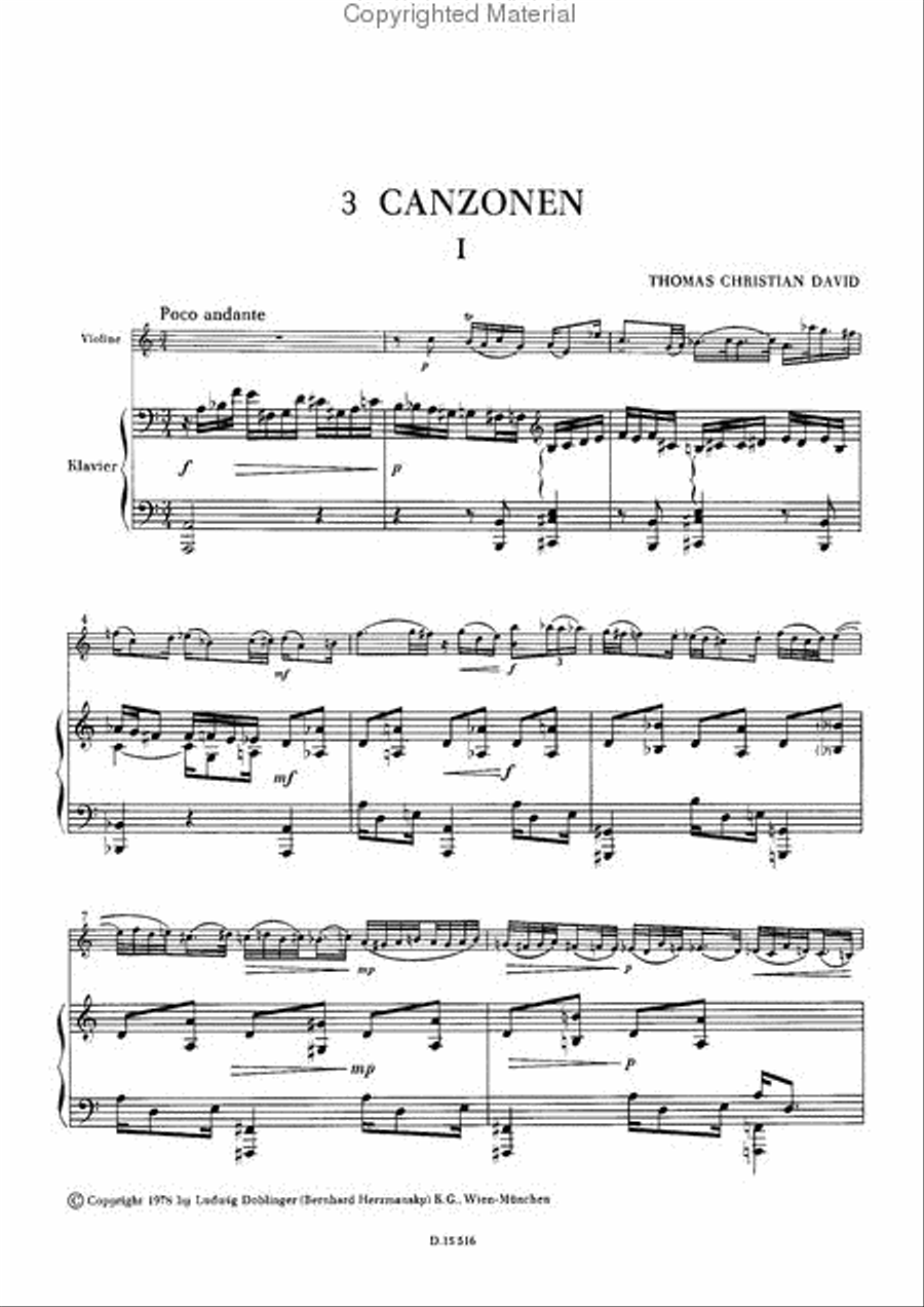 3 Canzonen 3 Canzonen Violin Solo scores gallery preview page 2