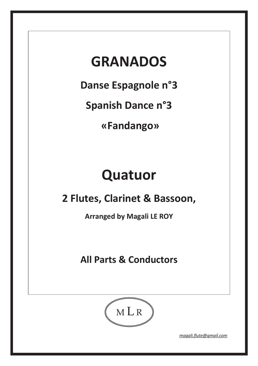 Spanish Dance n°3 Fandango Woodwind Trio scores gallery preview page 1