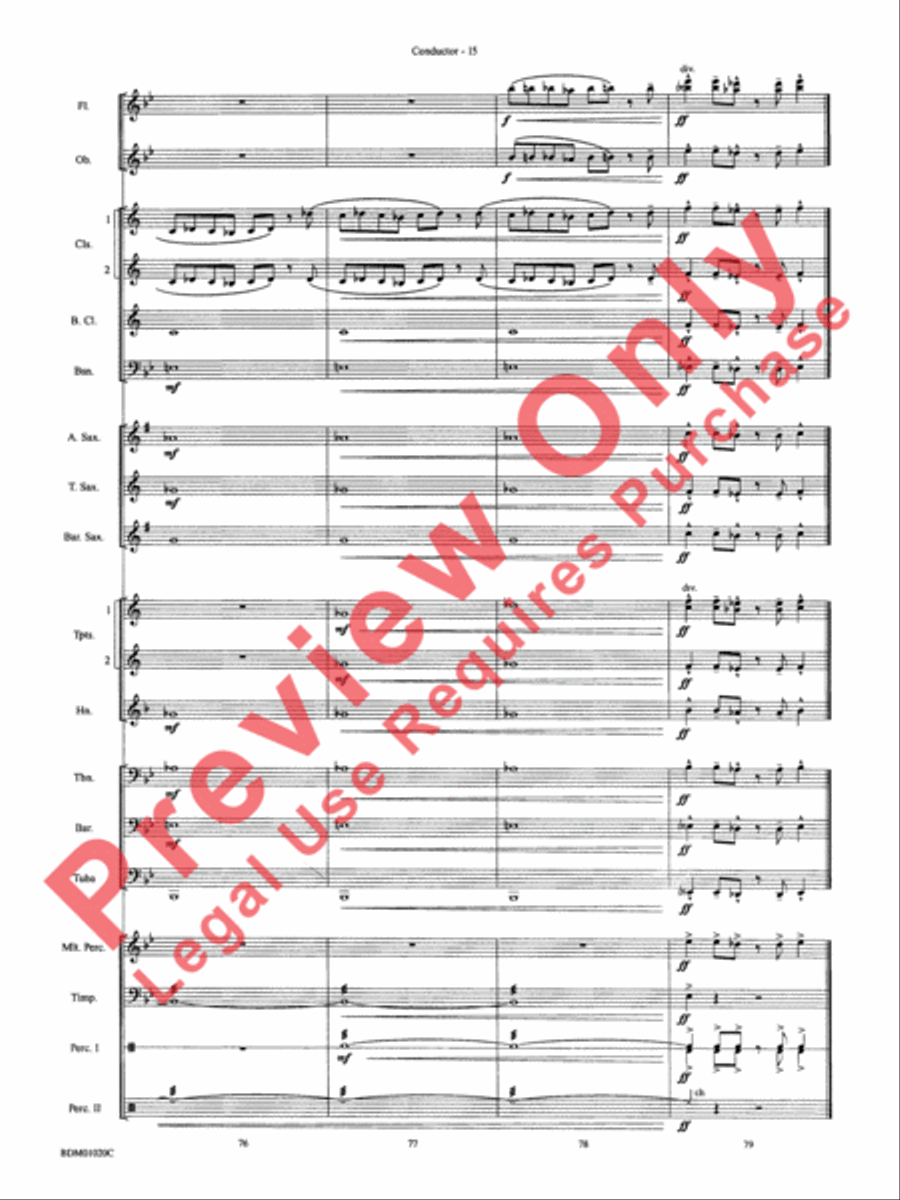 The Curse of Tutankhamun Concert Band scores gallery preview page 18