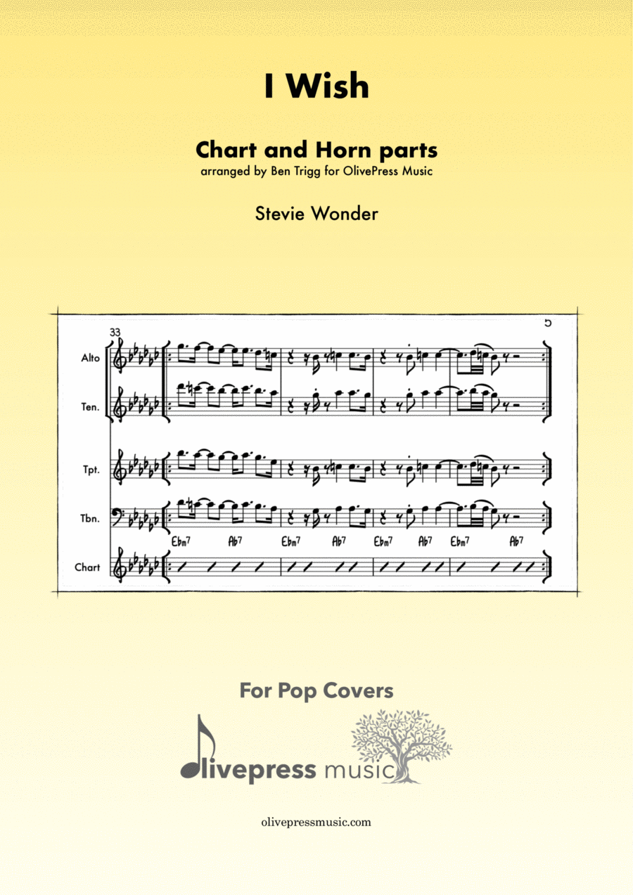 I Wish Tenor Saxophone scores gallery preview page 1