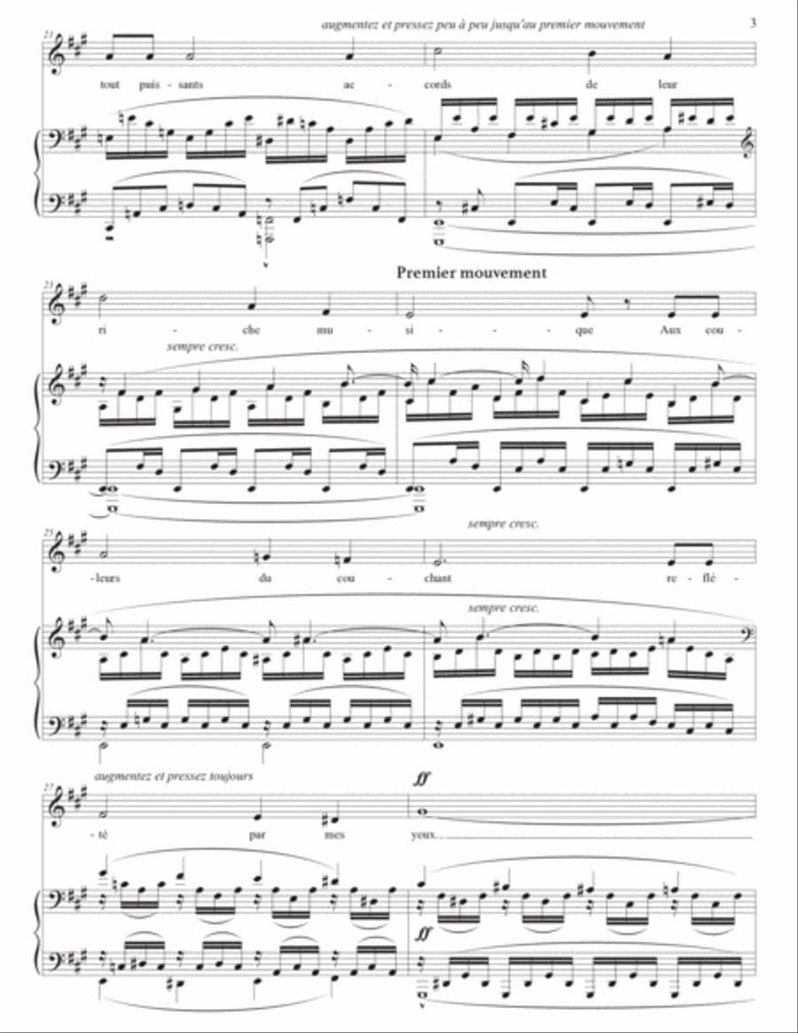DUPARC: La vie antérieure (transposed to A major)