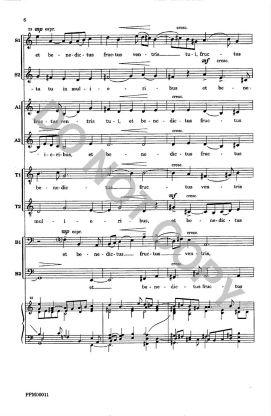Ave Maria Op. 261 SSAATTBB scores gallery preview page 7