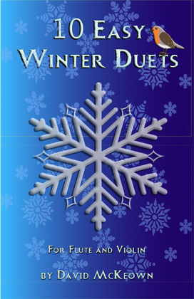 Book cover for 10 Easy Winter Duets for Flute and Violin
