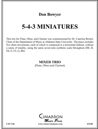 Book cover for 5-4-3 Miniatures