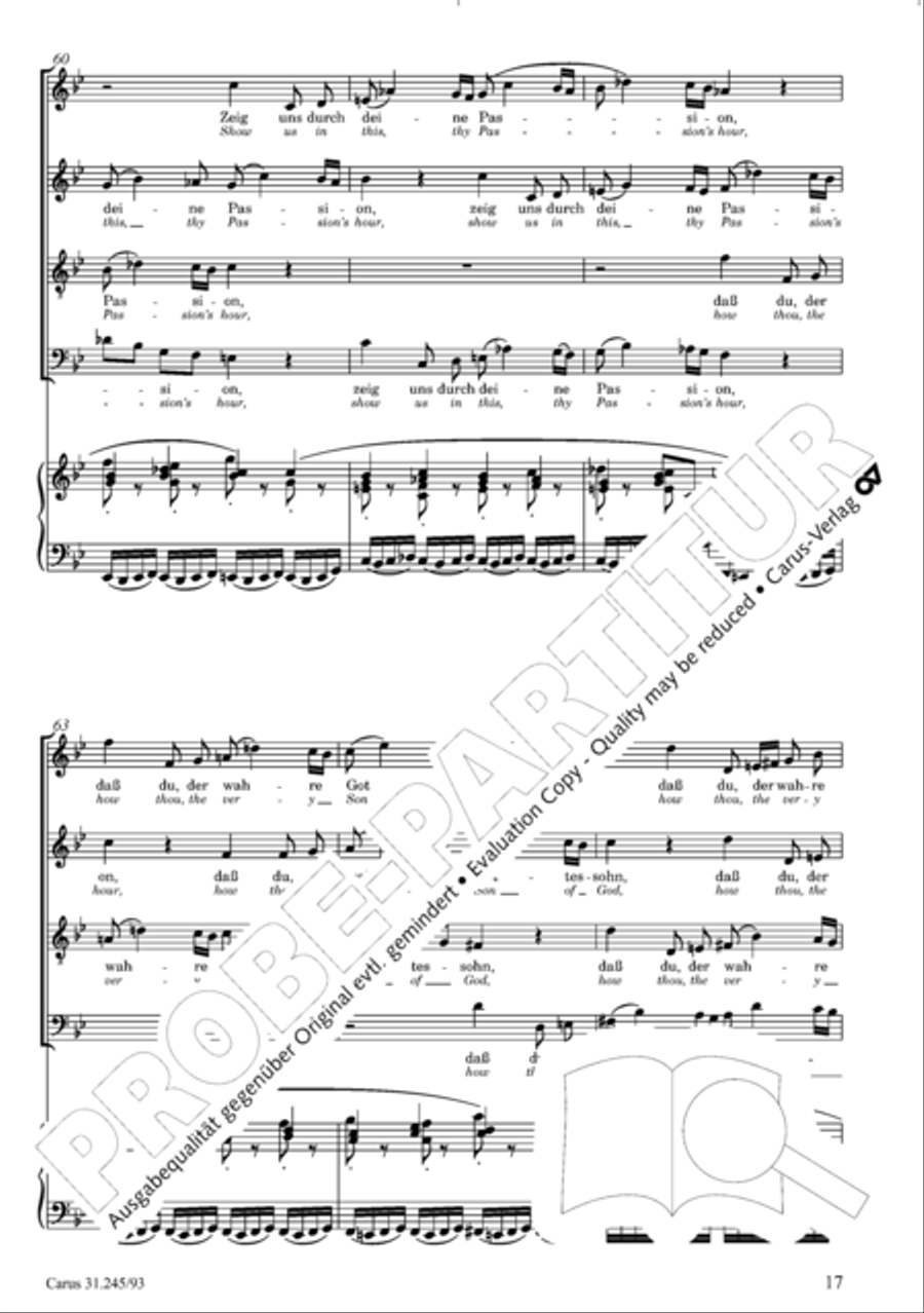 St. John Passion (Johannes-Passion) 4-Part scores gallery preview page 18